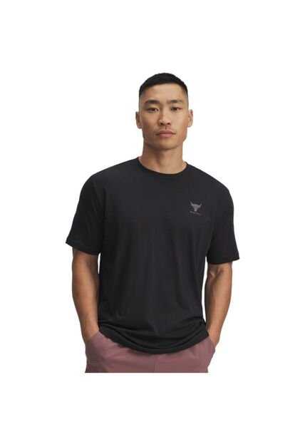 Camiseta Under Armour Pjt Rck Smpl Brnd Ss Hombre-Negro
