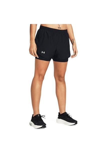 Short Under Armour Fly By 2-In-1 Shorts Mujer-Negro