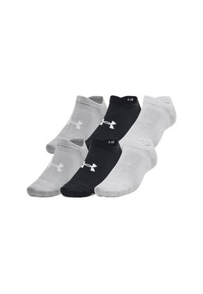 Medias Under Armour Essential No Shw 6Pk-Negro/Gris/Blanco