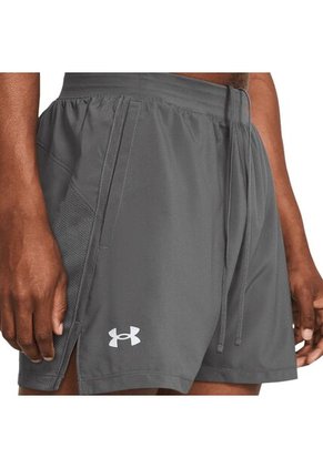 Pantaloneta Under Armour Launch 5 Hombre-Gris