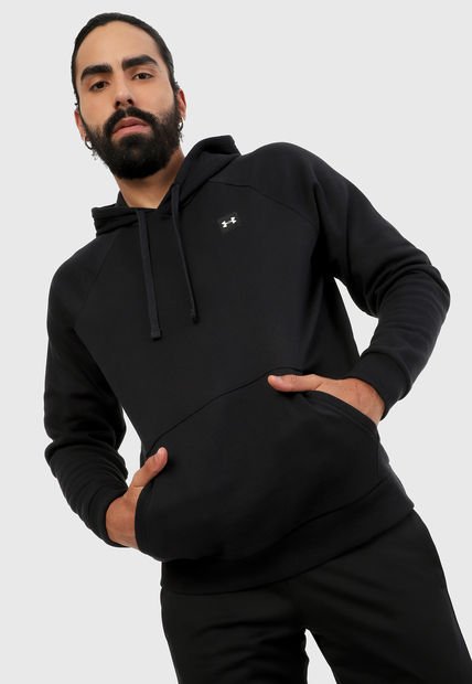 Hoodie Negro-Blanco UNDER ARMOUR UA Rival Fleece