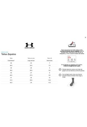 Tenis Running UA Charged Versurge Hombre 3028372-001-N11 Under Armour