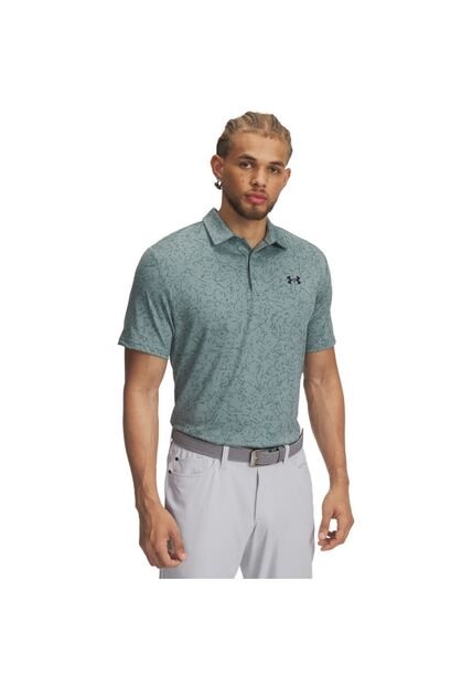 Camisa Hombre Under Armour PLAYOFF 3 PRNTD POLO Verde Under Armour