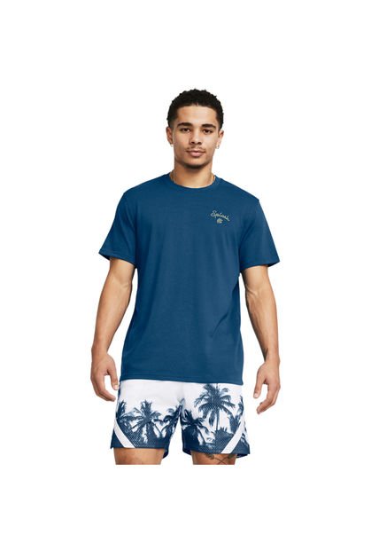 Camiseta Hombre UNDER ARMOUR CURRY EMB SPLASH TEE Azul Under Armour