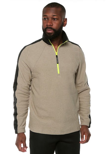 Buzo Caqui-Negro Under Armour SPORTSTYLE MICROFLEECE