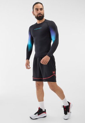 Camiseta Manga Larga Negro-Azul UNDER ARMOUR HeatGear Novelty