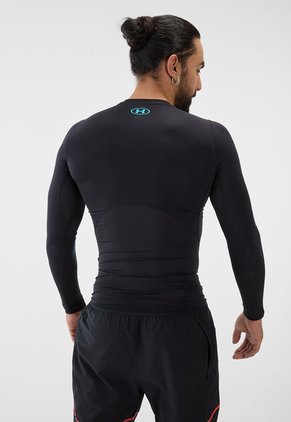 Camiseta Manga Larga Negro-Azul UNDER ARMOUR HeatGear Novelty
