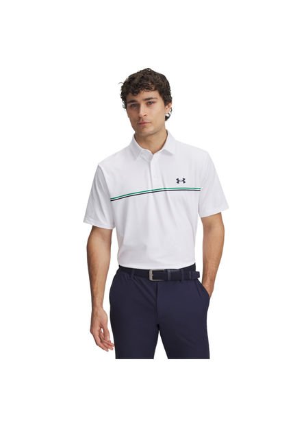 Camisa Hombre UNDER ARMOUR PLAYOFF 3 STRPE POLO Blanco Under Armour