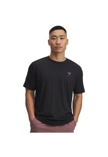 Camiseta Hombre Under Armour PJT RCK SMPL BRND SS Negro Under Armour