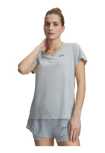 Camiseta Manga Corta Mujer Under Armour Tech Twist Gris Under Armour