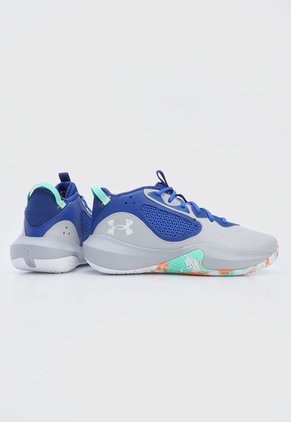 Tenis Basketball Gris-Azul-Verde Menta UNDER ARMOUR Lockdown 6