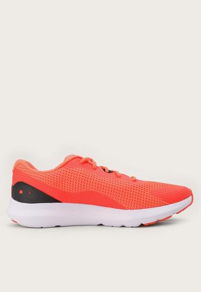 Tenis Running Coral-Negro-Blanco UNDER ARMOUR Surge 3