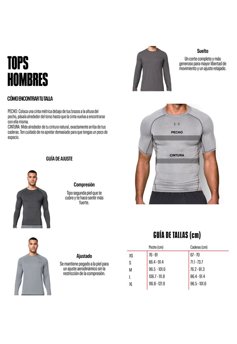 Tallas camisetas under armour on sale