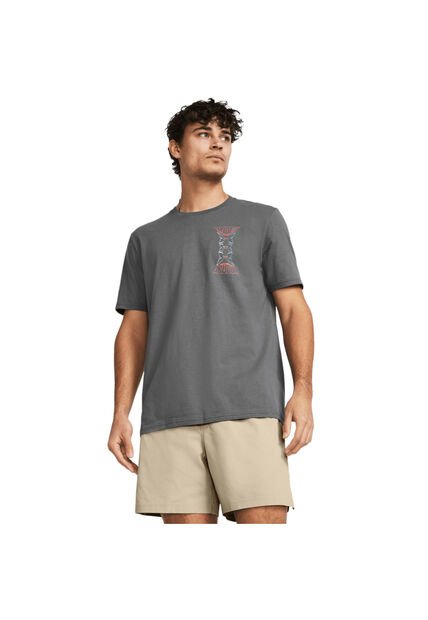 Camiseta Hombre UNDER ARMOUR UA DUSK TO DAWN SKUL Gris Under Armour