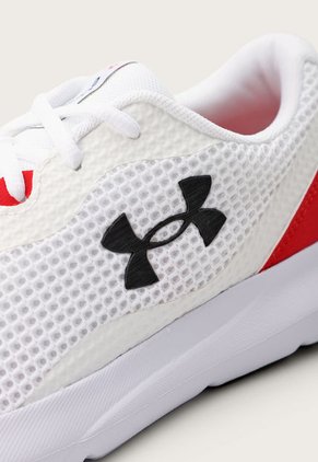 Tenis Running Blanco-Rojo-Negro UNDER ARMOUR Surge 3