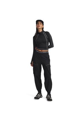 Camiseta De Compresión Manga Larga Mujer Under Armour CG TEXTURED 1/2 ZIP Negro Under Armour