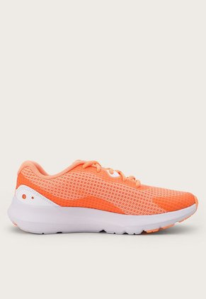 Tenis Running Naranja-Blanco UNDER ARMOUR Surge 3