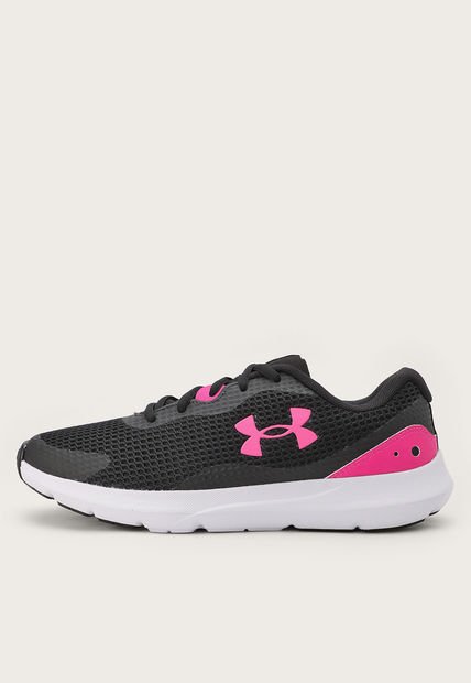 Tenis Running Negro-Blanco-Fucsia UNDER ARMOUR Surge 3