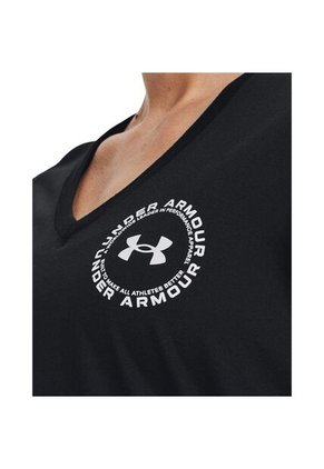 Camiseta Under Armour Tech Solid Lc Crest Mujer-Negro