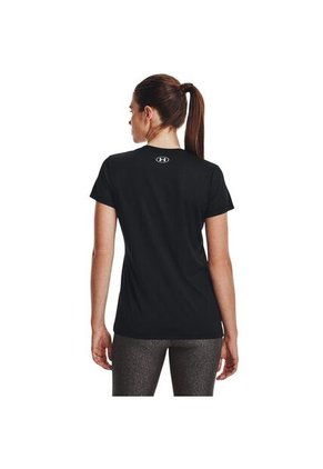 Camiseta Under Armour Tech Solid Lc Crest Mujer-Negro