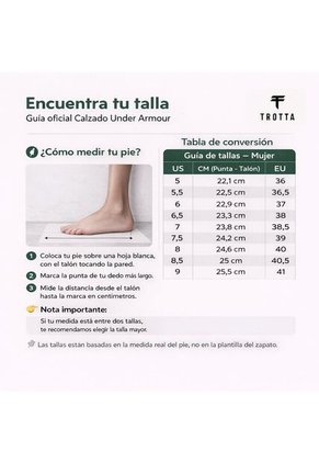TENIS UNDER ARMOUR MUJER STREET MIRAGE - 3028379-521