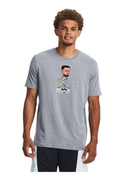 Camiseta Hombre UNDER ARMOUR CURRY BOBBLE HEAD SS Gris Under Armour