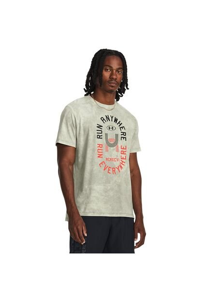 Camiseta Hombre UNDER ARMOUR RUN EVERYWHERE TEE Verde Under Armour