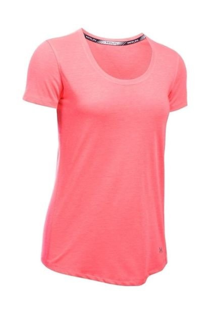 Camiseta Under Armour Threadborne Streaker Para Mujer-Rosa