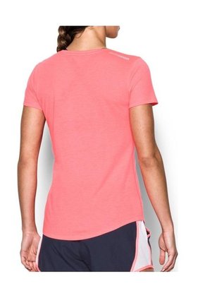Camiseta Under Armour Threadborne Streaker Para Mujer-Rosa