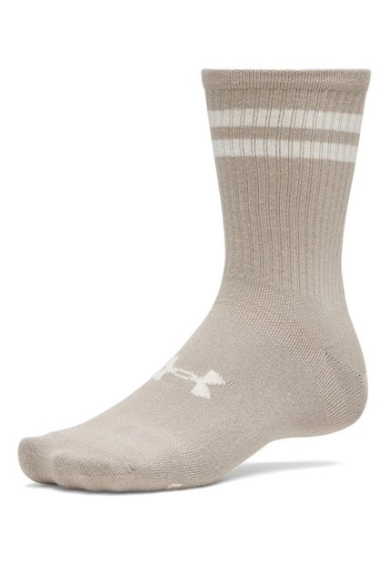 Medias Hombre Under Armour Essential 6Pk Crew Marrón Under Armour