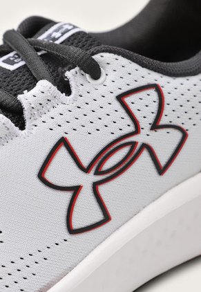 Tenis Running Blanco-Negro-Rojo UNDER ARMOUR Charged Pursuit 3 Big Logo