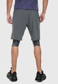 Pantaloneta Gris-Negro UNDER ARMOUR UA Launch SW de Under Armour