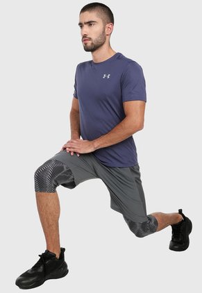 Pantaloneta Gris-Negro UNDER ARMOUR UA Launch SW