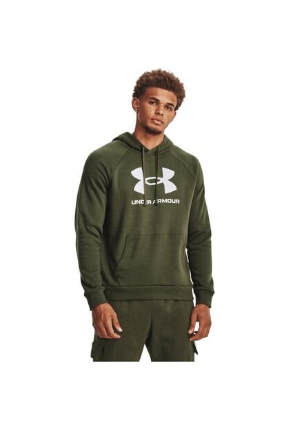 Saco Hombre UNDER ARMOUR RIVAL FLEECE LOGO HD Verde Under Armour