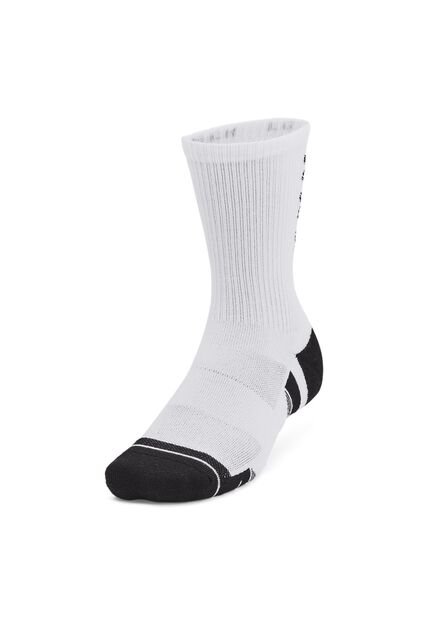 Medias Unisex Under Armour PERF TCH NOV 3P CREW Blanco Under Armour