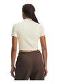 Camiseta De Compresión Mujer Under Armour Rival Rib Mock Blanco Under Armour de Under Armour
