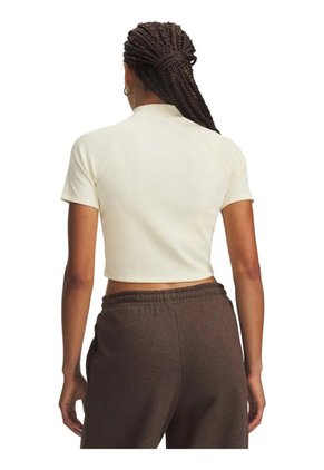 Camiseta De Compresión Mujer Under Armour Rival Rib Mock Blanco Under Armour