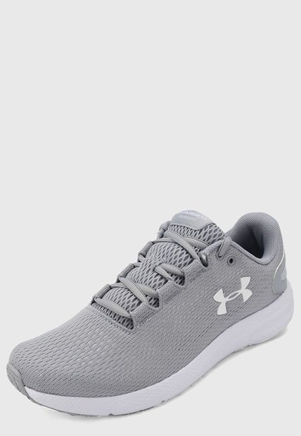 Tenis Running Gris-Blanco UNDER ARMOUR Charged pursuit 2