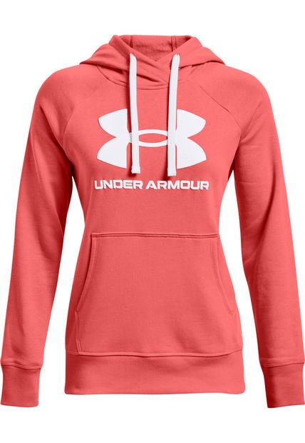 Buzo Rival Fleece Logo Para Mujer Under Armour Naranja 1356318-852-556 Under Armour