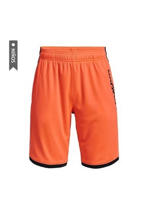 Pantaloneta Under Armour Stunt 3.0 Niño-Naranja