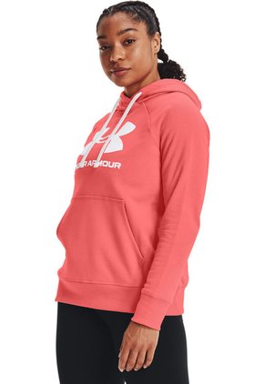 Buzo Rival Fleece Logo Para Mujer Under Armour Naranja 1356318-852-556 Under Armour