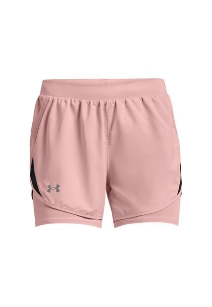 Shorts Under Armour 2 En 1 Fly By 2.0 Mujer-Rosa