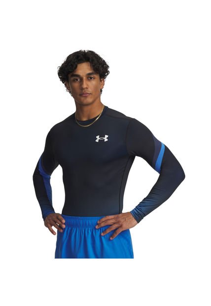 Camiseta Manga Larga Hombre Under Armour HEATGEAR SUB CREW LS Azul Under Armour