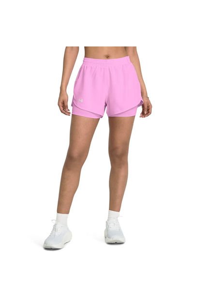 UNDER ARMOUR PANTALONETA FLY BY 2 IN 1 RUNNING DAMA ROSADO 