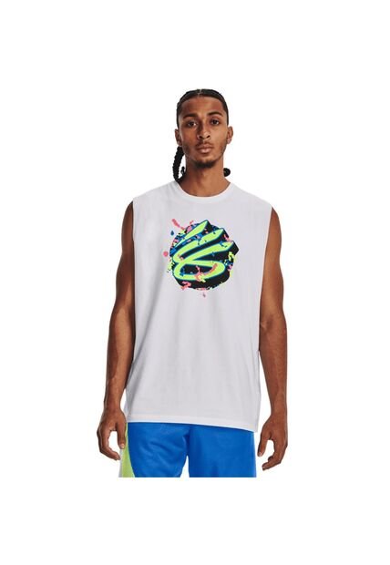 Camiseta Hombre UNDER ARMOUR CURRY SLVS TEE Blanco Under Armour