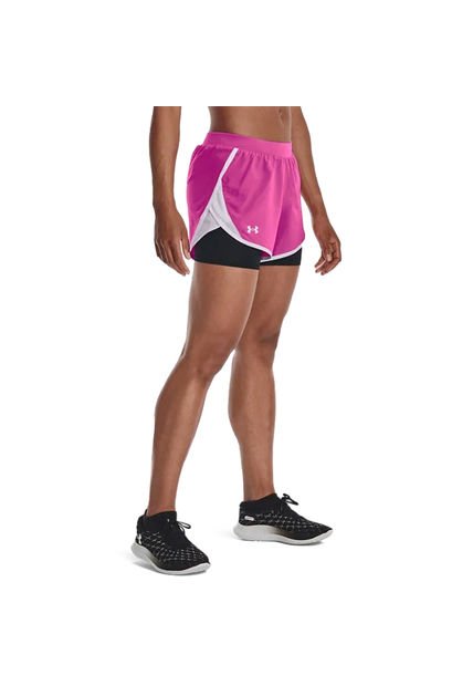 UNDER ARMOUR PANTALONETA FLY BY 2.0 2N1 RUNNING DAMA FUCSIA 