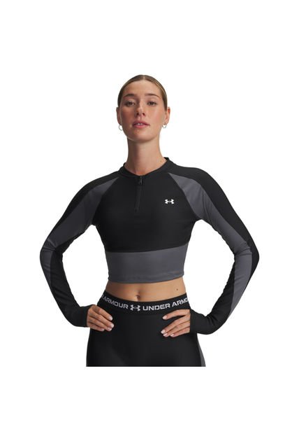 Camiseta Manga Larga Mujer Under Armour HG RIB 1/4 ZIP Negro Under Armour