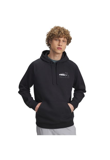 Buzo Hombre Under Armour RIVL FLC HBR LOGO HD Negro Under Armour