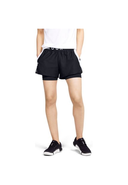 SHORTS NEGRO MUJER PLAY UP 2-IN-1 SHORT 1351981-001-N11 Under Armour