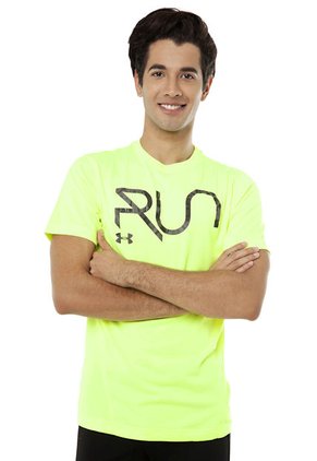 Camiseta Under Armour Gridlock T Verde Neón-Gris